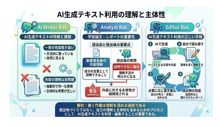 AI生成テキストを理解せず提出するリスク