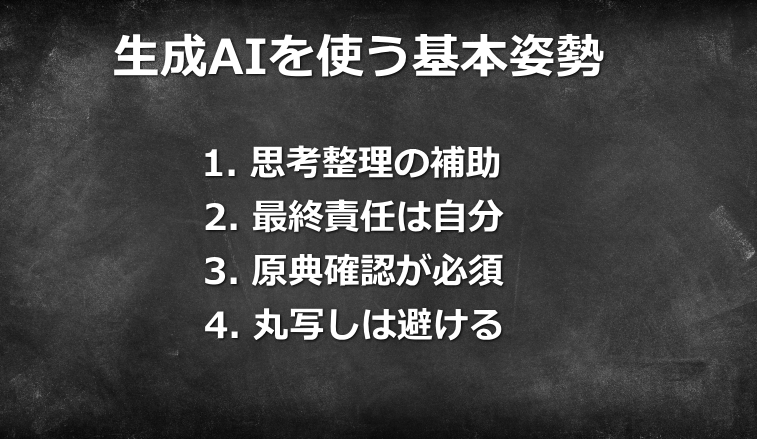生成AIを上手に使う論文作成の基本姿勢