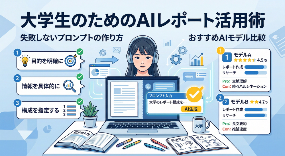 大学生のためのAIレポート活用術とおすすめAIモデル比較