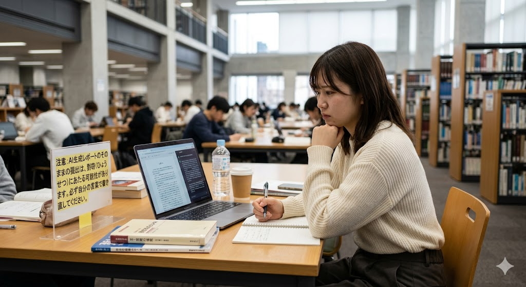 AIで作ったレポートをそのまま提出する危険性と大学レポートAI対策