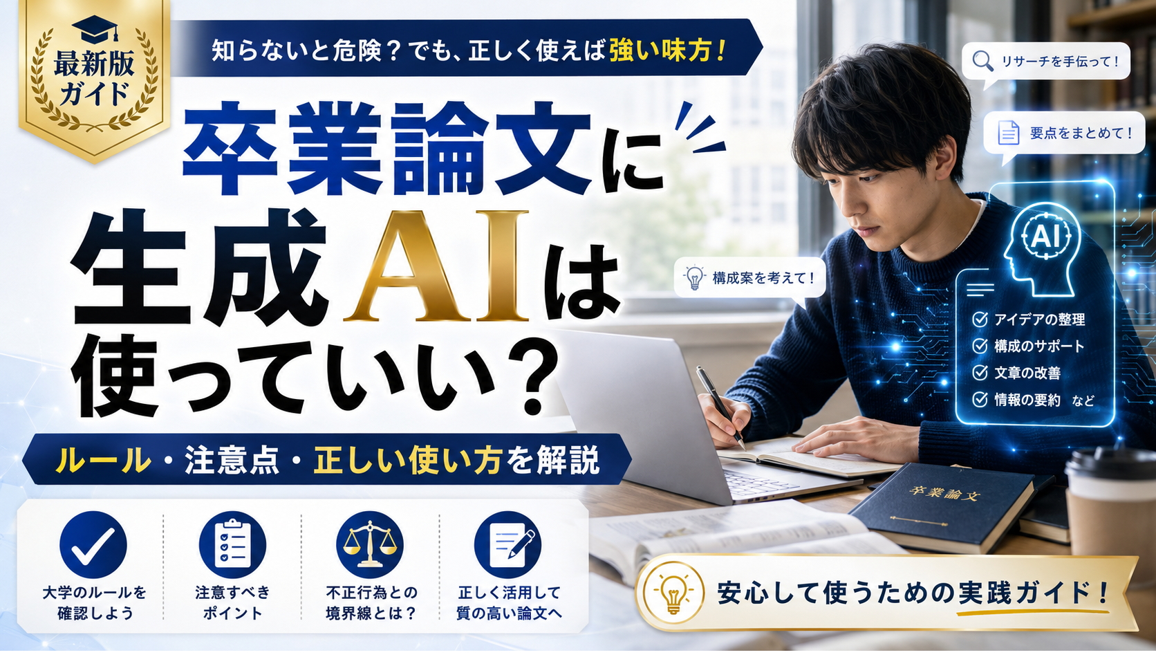 卒業論文 生成AI 使用 ChatGPT 利用 開示 研究倫理 引用確認
