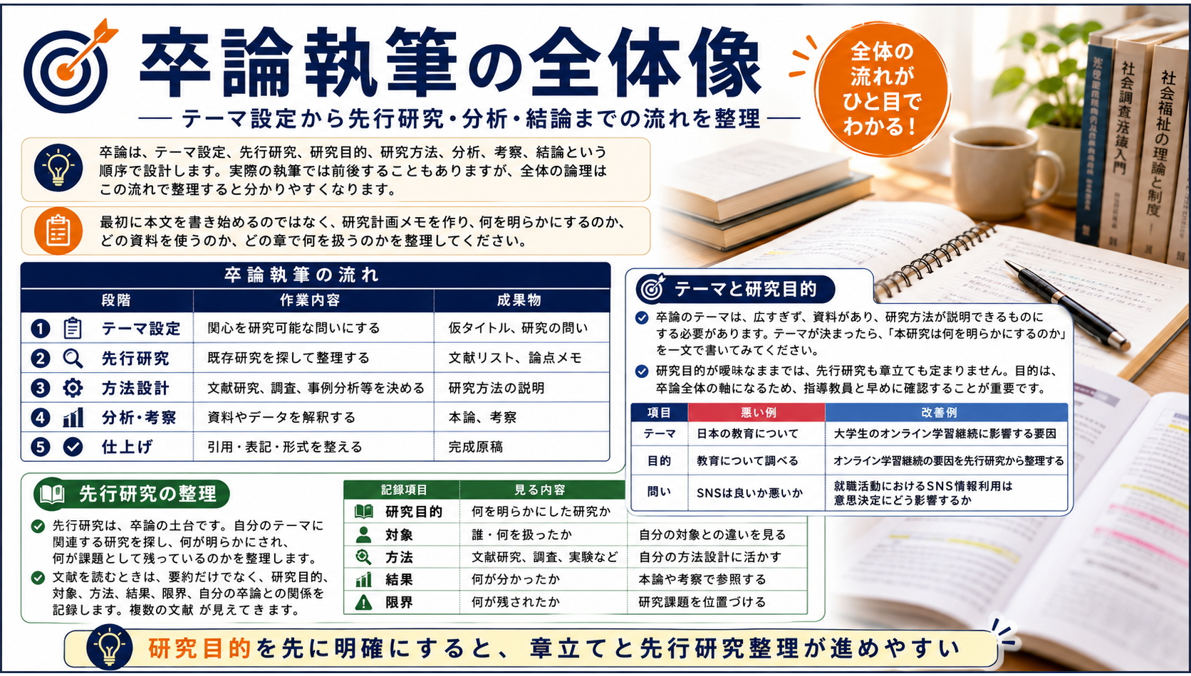卒論 書き方 卒業論文 構成 先行研究 章立て