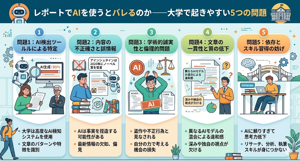 レポートでAIを使うとバレるのかと大学で起きやすい問題