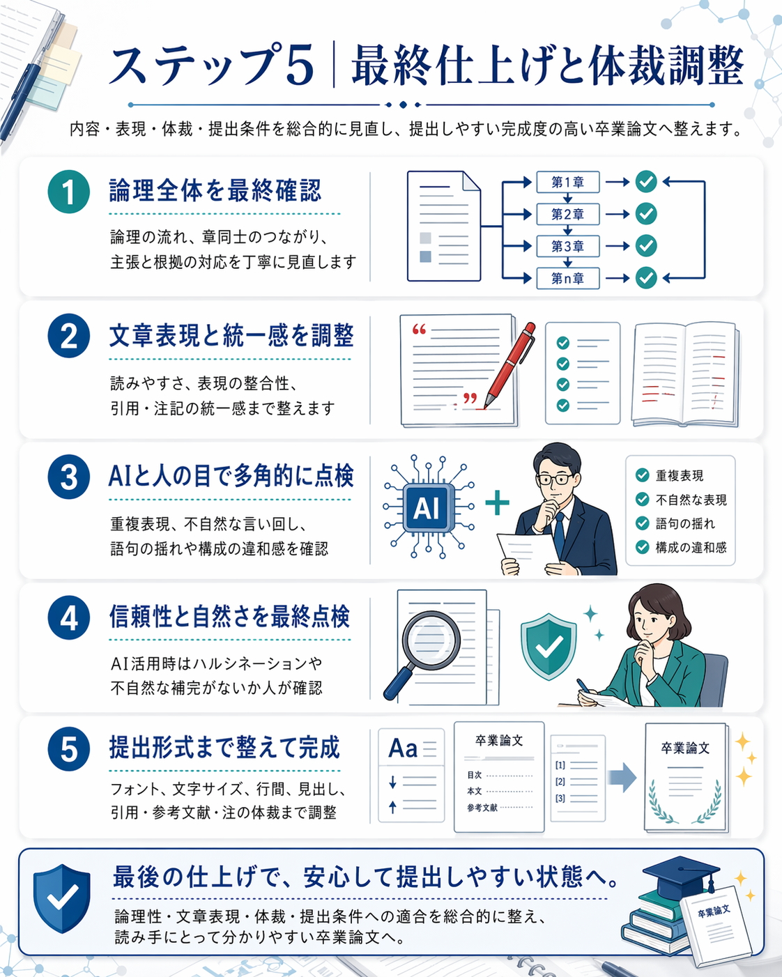 最終仕上げと体裁調整